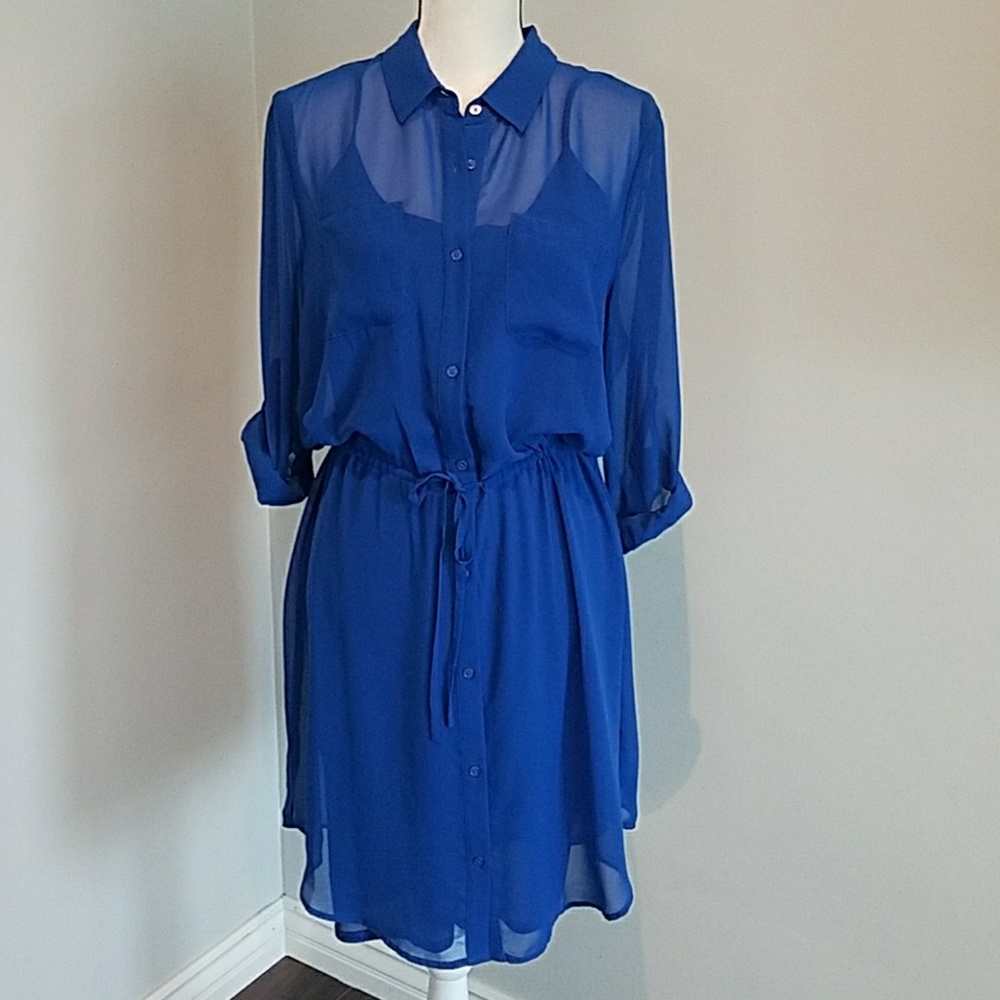 NWT | Old Navy | Blue | Chiffon | Dress